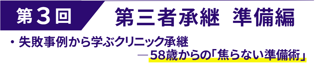 第三回 第三者承継 準備編 第三回 第三者承継 準備編